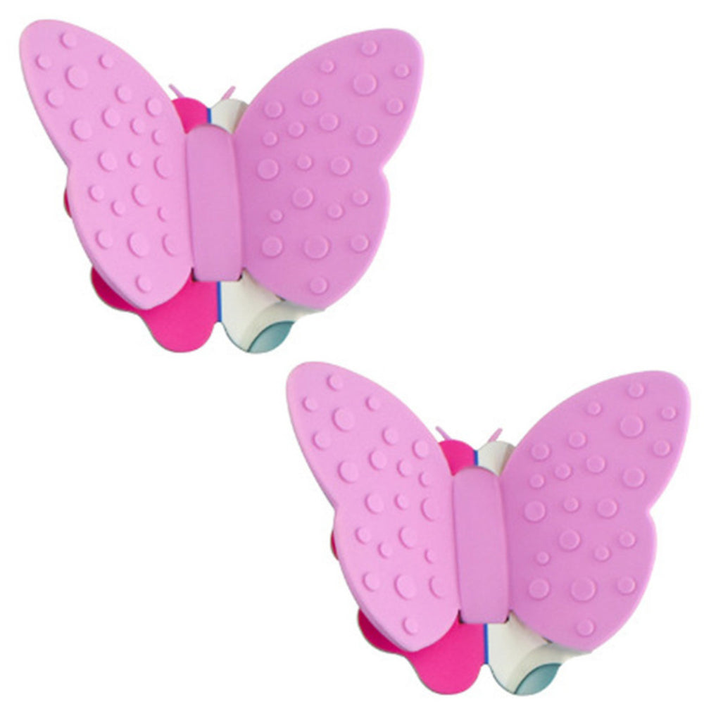 Fissman 2-Piece Butterfly Pot Holder Magnet Set Pink
