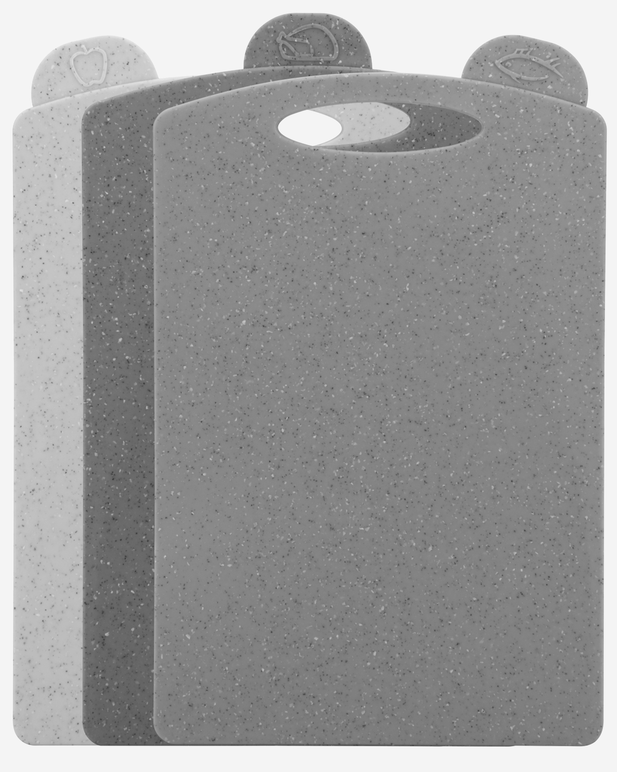Fissman Chopping Board Set 3Pc Index Grey 31cm