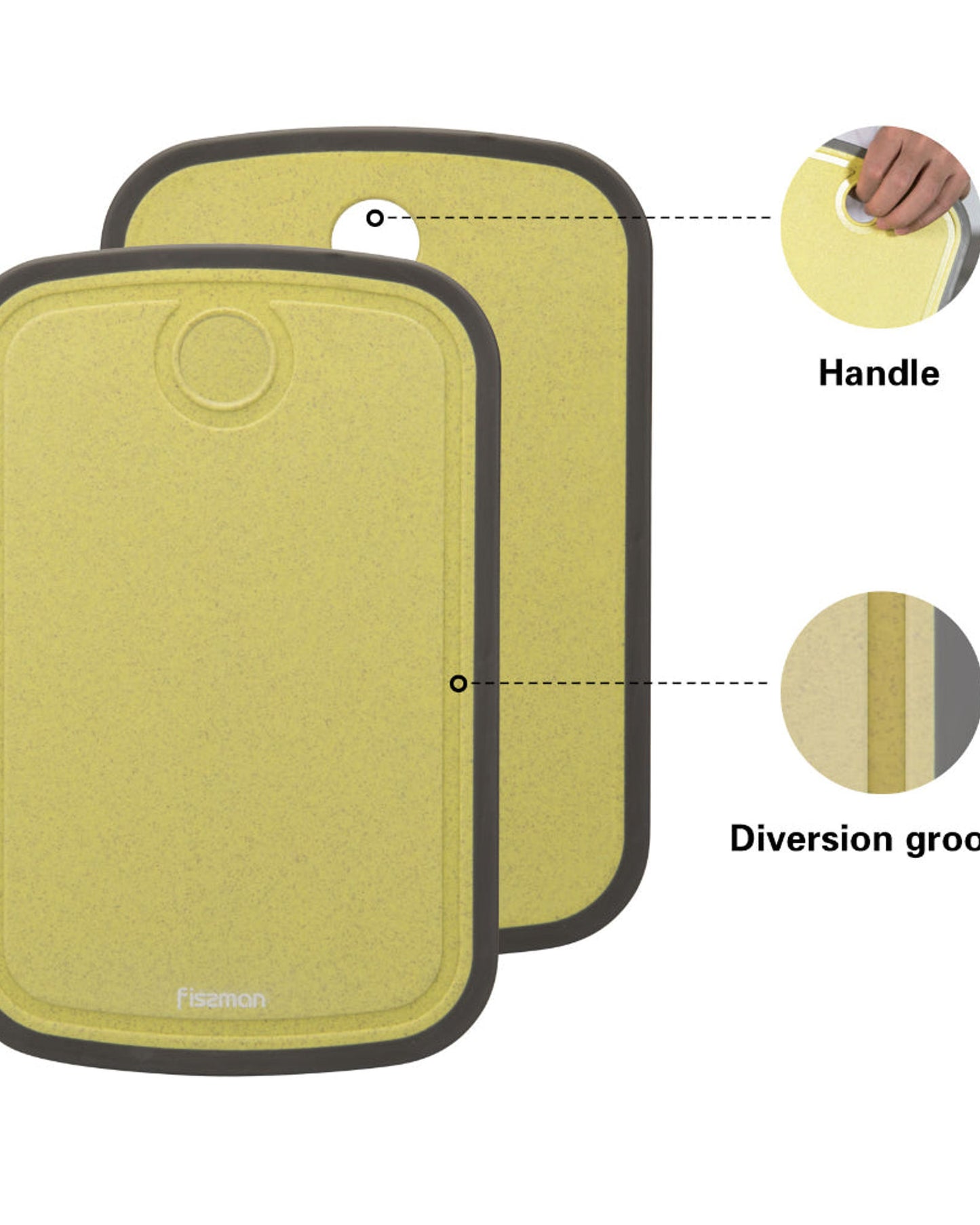 لوح تقطيع فيسمان متين من مادة TPR/ أخضر 29 × 0.8 × 19 سم