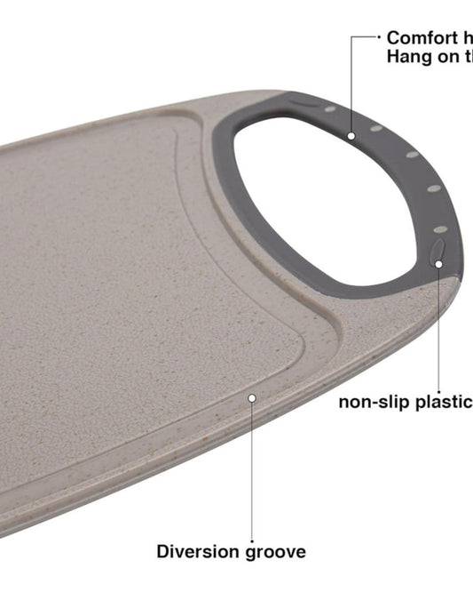 لوح تقطيع بلاستيكي فائق النحافة من فيسمان، مقاس 35 سم، مزود بأخدود للعصير وقاعدة مانعة للانزلاق