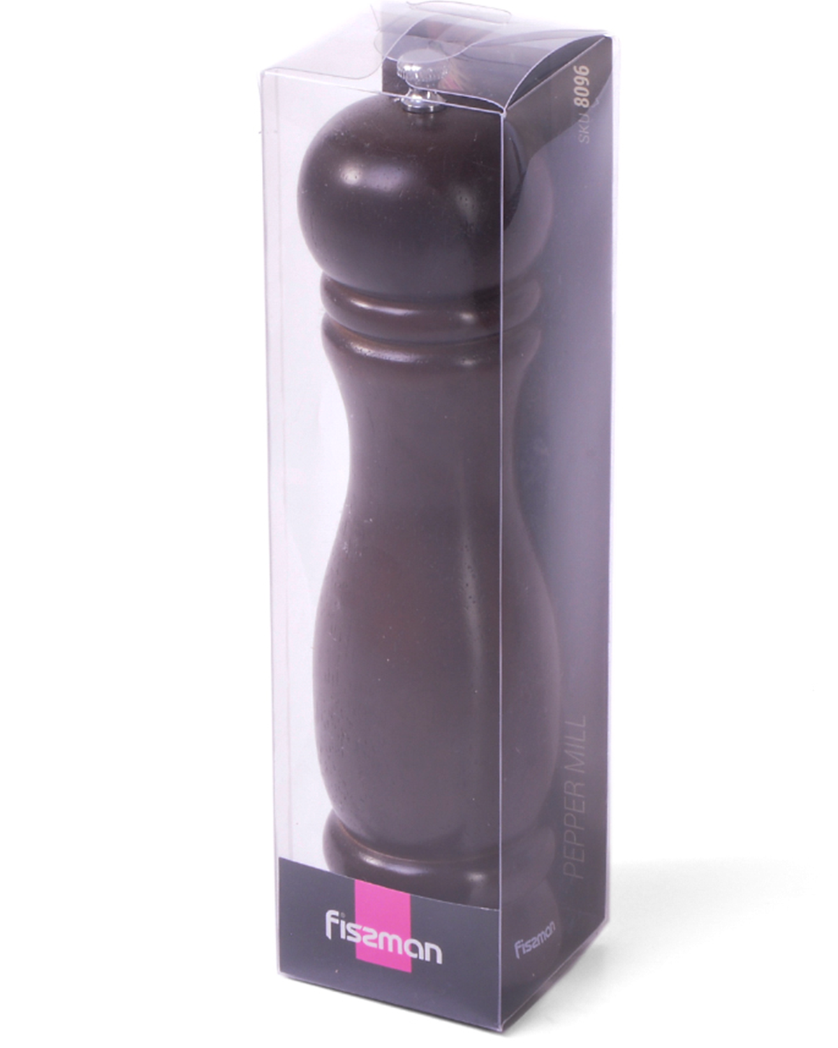 Fissman Pepper Mill Rubber Wood Body Stainless Steel Grinder 21cm