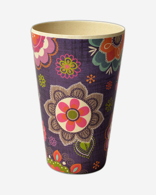 كأس فيسمان بوربور مطبوع زجاجي أرجواني/أخضر/بيج 400 مل