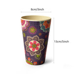 كأس فيسمان بوربور مطبوع زجاجي أرجواني/أخضر/بيج 400 مل