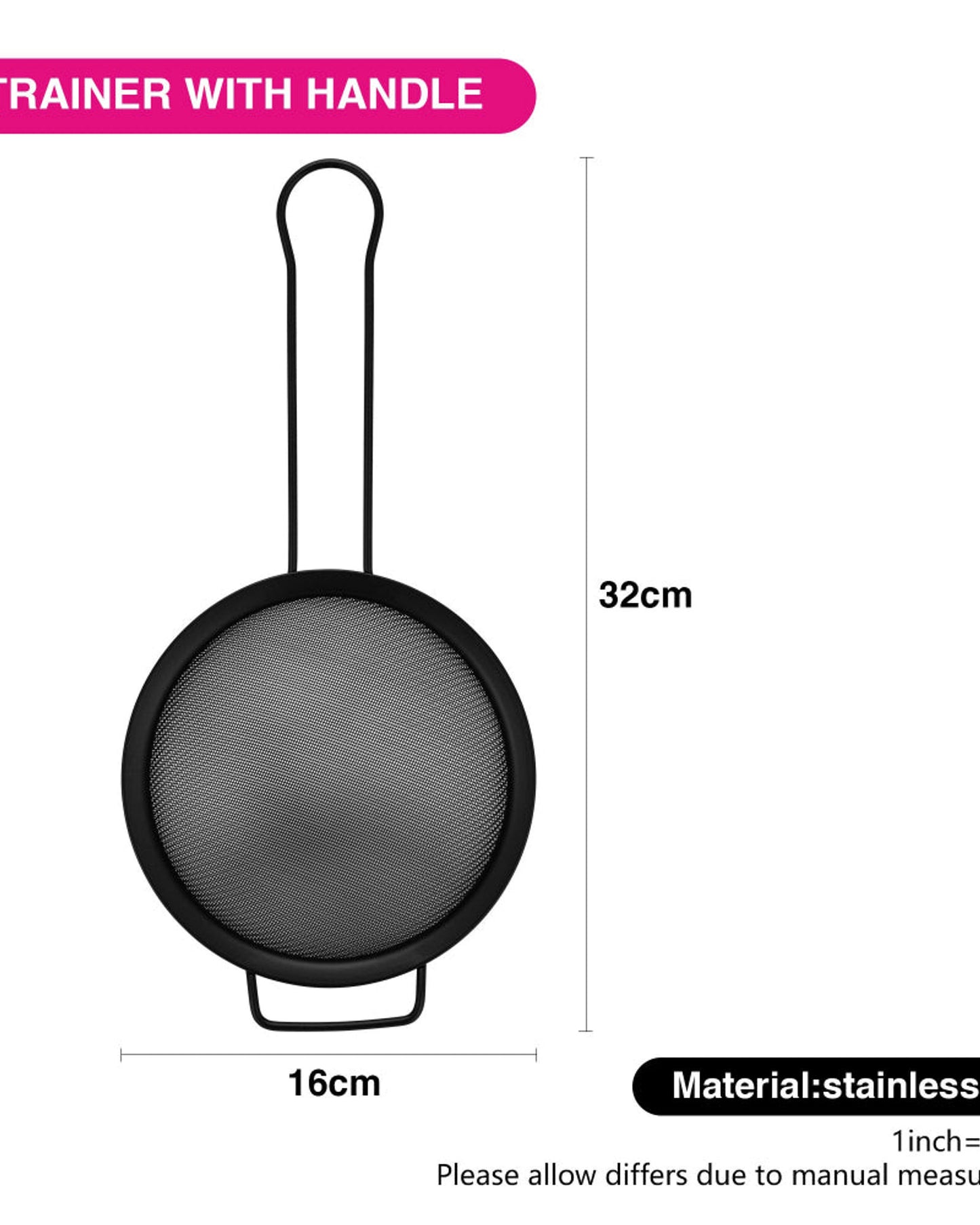 مصفاة فيسمان ذات شبكة دقيقة 16 سم