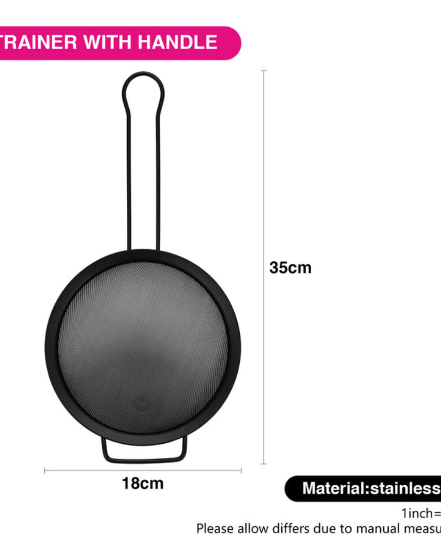 مصفاة فيسمان 18 سم بمقبض فولاذي