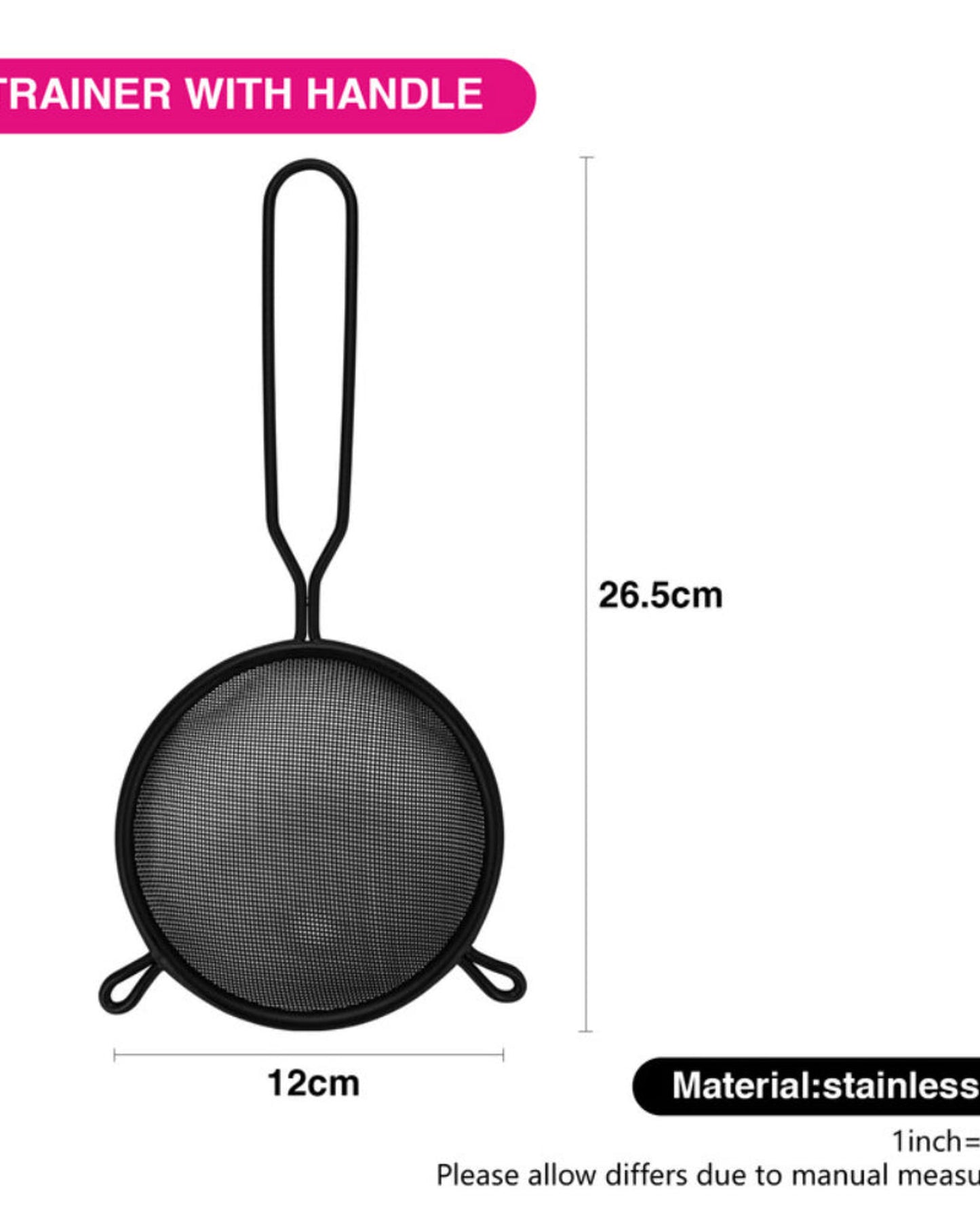 مصفاة فيسمان 12 سم بمقبض فولاذي