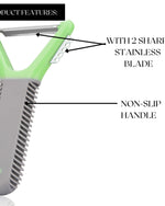 مقشرة فيسمان متعددة الوظائف من الفولاذ المقاوم للصدأ على شكل حرف Y، خضراء، 13 سم