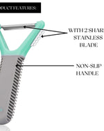 مقشرة فيسمان متعددة الوظائف على شكل حرف Y، لون أخضر نعناعي/رمادي، 12.5×7.5 سم