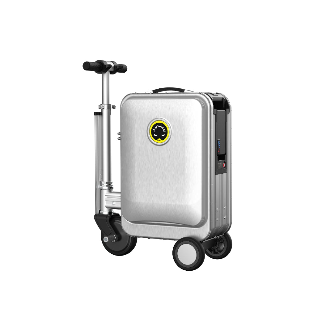 Airwheel SE3SL - Electric Luggage Scooter - Silver | Smart-Riding Automatic-Extendable Suitcase with Removable Battery