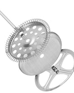 ماكينة تحضير القهوة الفرنسية فيسمان مزدوجة الجدار، مصنوعة من زجاج البورسليكات، 600 مل، فضية