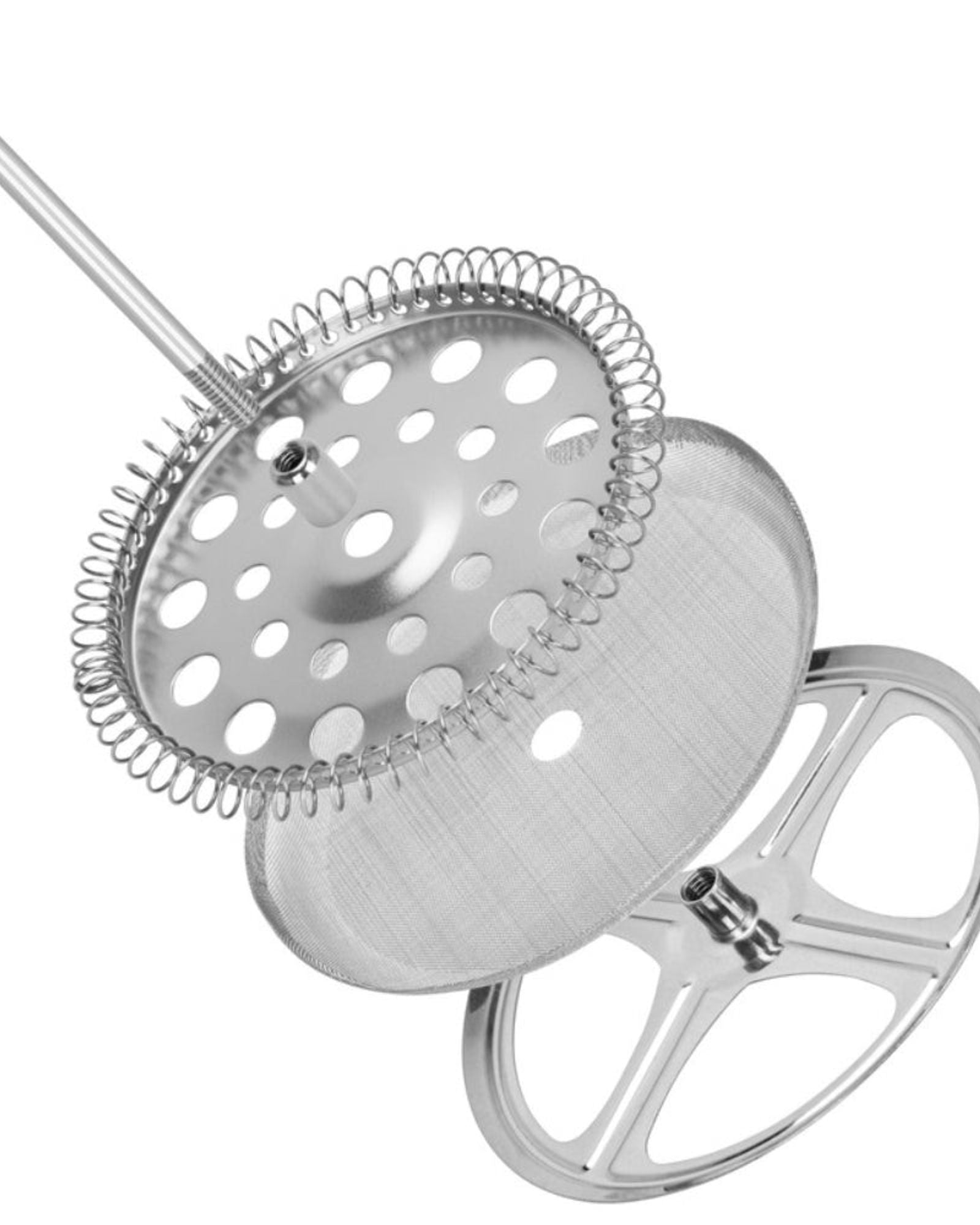 ماكينة تحضير القهوة الفرنسية فيسمان مزدوجة الجدار، مصنوعة من زجاج البورسليكات، 600 مل، فضية