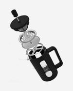 ماكينة تحضير القهوة والشاي الفرنسية من فيسمان، سعة 600 مل، مصنوعة من زجاج البورسليكات المقاوم للحرارة، مصنوعة من الفولاذ المقاوم للصدأ