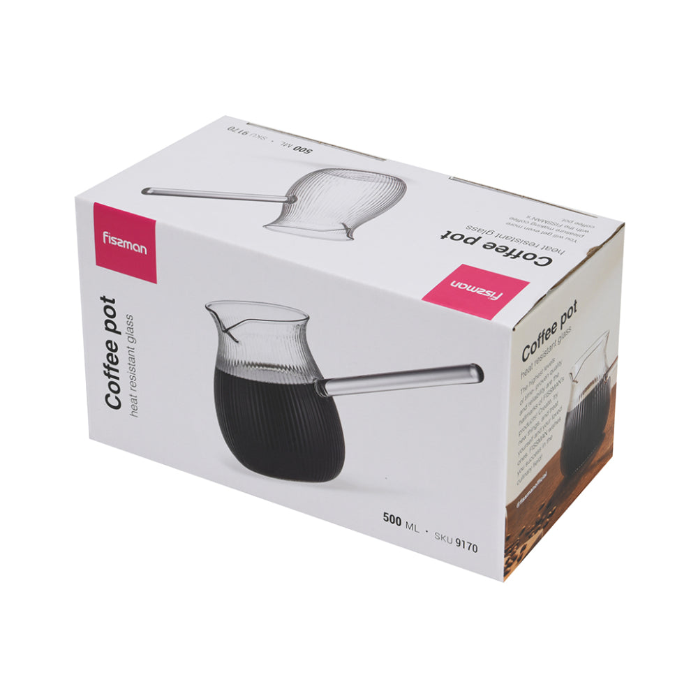 إبريق قهوة فيسمان زجاج مقاوم للحرارة سعة 500 مل