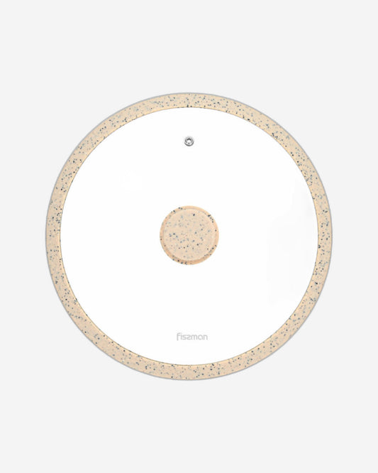غطاء زجاجي من فيسمان 28 سم مع حافة سيليكون بيج كريمي لألعاب الأركيد