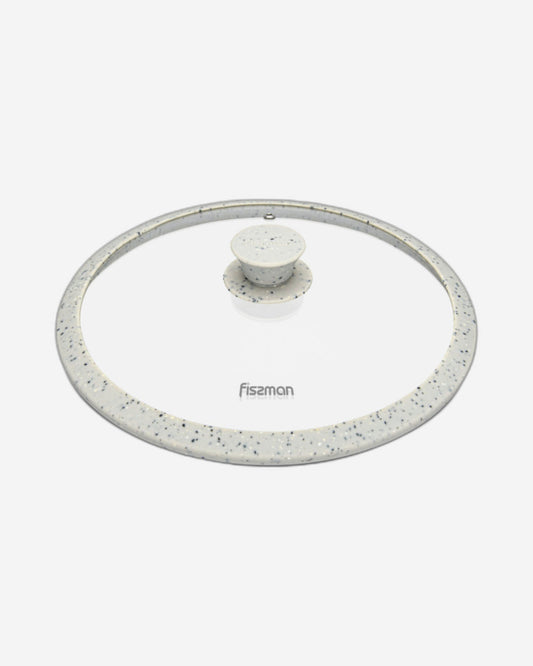 غطاء فيسمان الزجاجي 26 سم لأروقة الألعاب مع حافة سيليكون رخامية باللون الرمادي