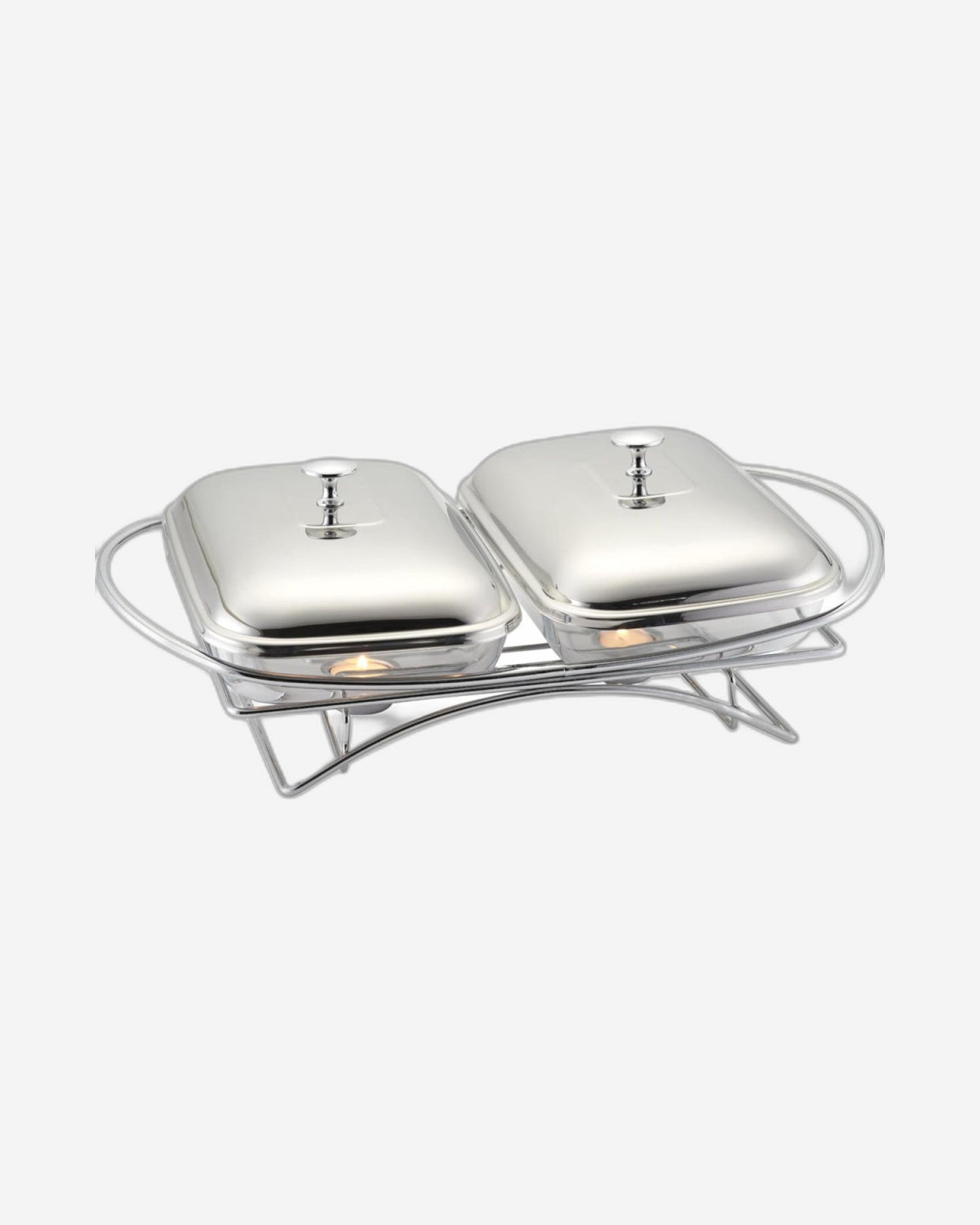 سخان طعام فولاذي من كوزين آرت - 2 × سعة 1.5 لتر - راحة مزدوجة لتسخين الطعام