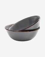 BareBones - طقم أوعية مطلية بالمينا بلونين - زيتوني داكن