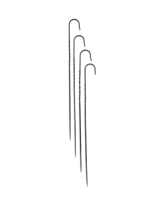 BareBones - أسياخ شواء من الفولاذ من Cowboy Grill (مجموعة من 4 قطع)