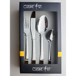 مجموعة أدوات مائدة ساسا من الفولاذ المقاوم للصدأ من كويزين آرت، 16 قطعة، فضية