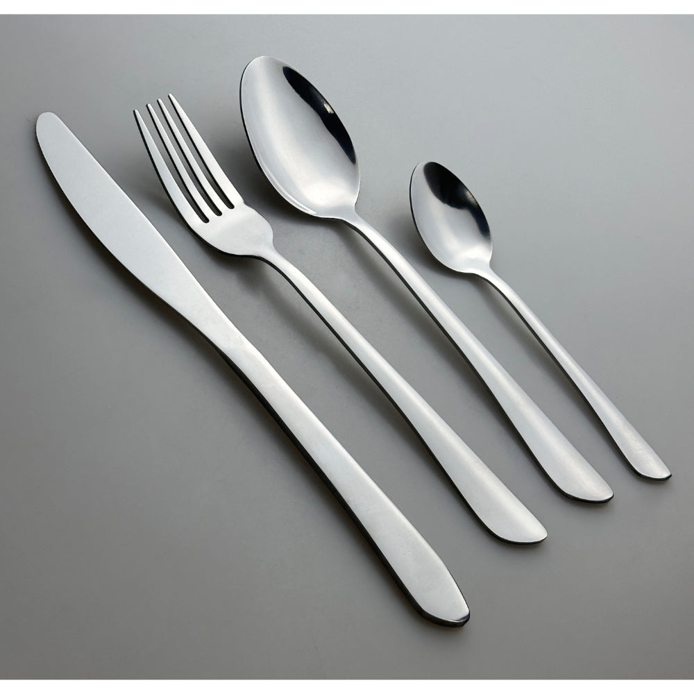 مجموعة أدوات مائدة ساسا من الفولاذ المقاوم للصدأ من كويزين آرت، 16 قطعة، فضية