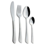 مجموعة أدوات مائدة ساسا من الفولاذ المقاوم للصدأ من كويزين آرت، 16 قطعة، فضية