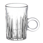 طقم فناجين شاي وصحن زجاجي من دوياليكس - 120 مل، 12 قطعة، شفاف