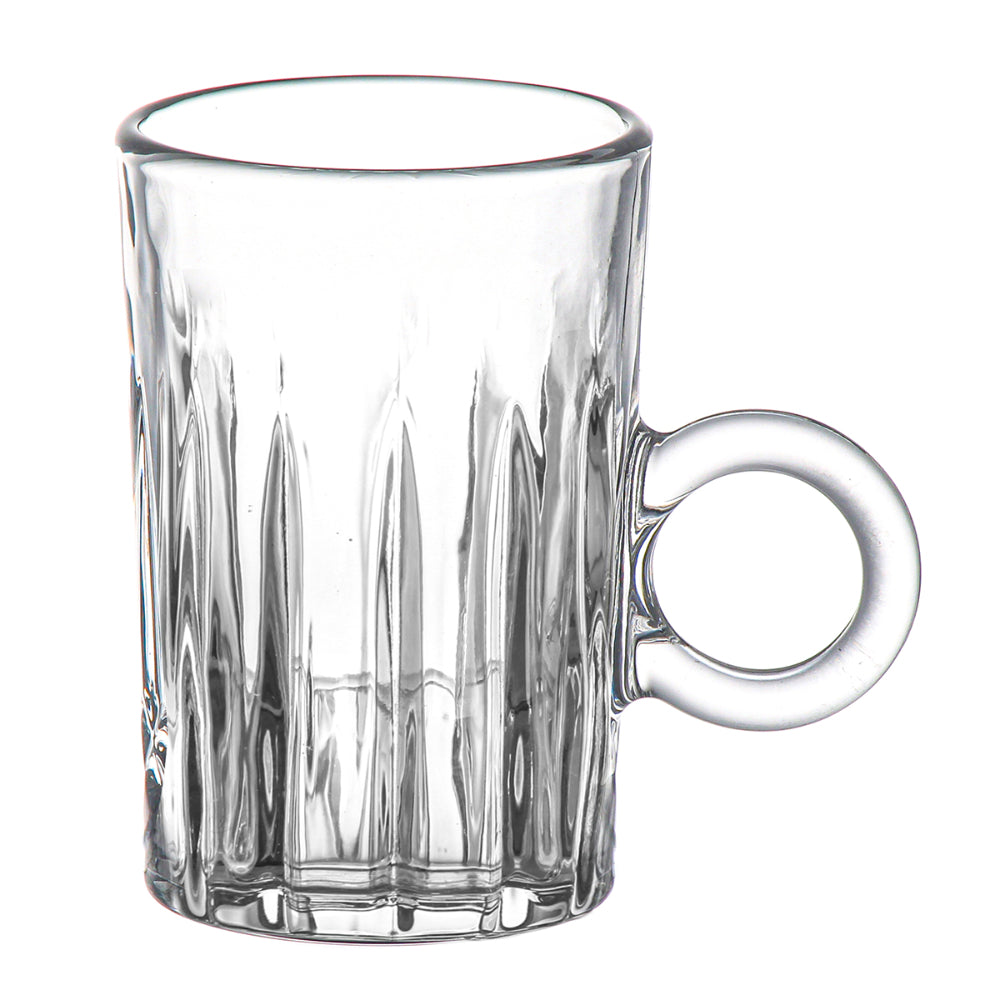 طقم فناجين شاي وصحن زجاجي من دوياليكس - 120 مل، 12 قطعة، شفاف