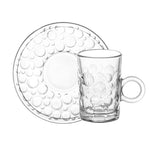 Doyalex Glass Istikan Tea Cup & Saucer Set - 120ml, 12 Pieces, Transparent  (CS-158C)