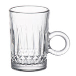 طقم فناجين شاي وصحن زجاجي من دوياليكس - ١٢٠ مل، ١٢ قطعة، شفاف (CS-158D)