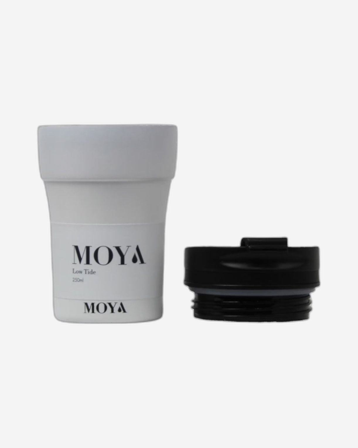 كوب قهوة مويا "Low Tide" للسفر، سعة 250 مل، أسود/أسود