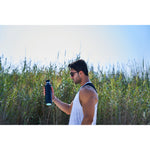 زجاجة مياه مويا "كورال ريف" المعزولة والمستدامة، سعة لتر واحد، باللون الأسود