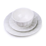 طقم عشاء سوزي من كوزين آرت، ١٢ قطعة، مطلي بالزجاج - كريمي