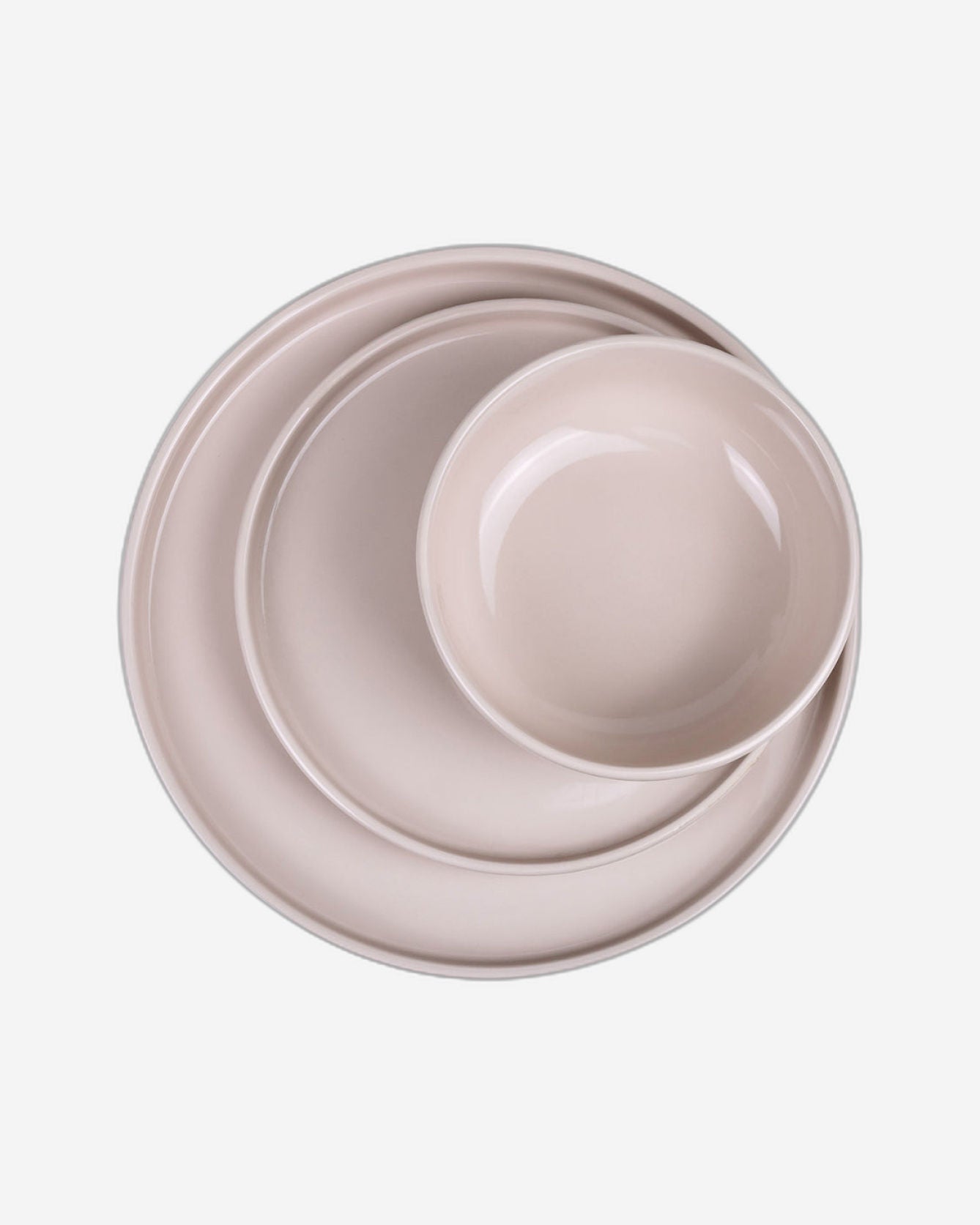 طقم عشاء مزجج من كوزين آرت، 12 قطعة - كريمي