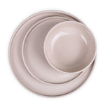 طقم عشاء مزجج من كوزين آرت، 12 قطعة - كريمي