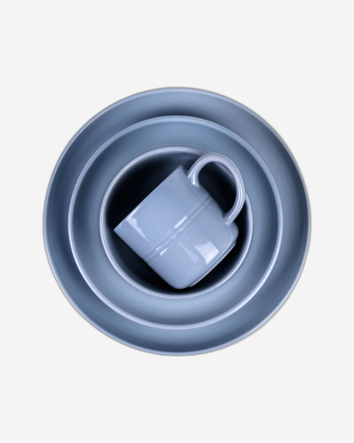 طقم عشاء من الخزف الحجري من كويزين آرت، مكون من 16 قطعة - سماوي