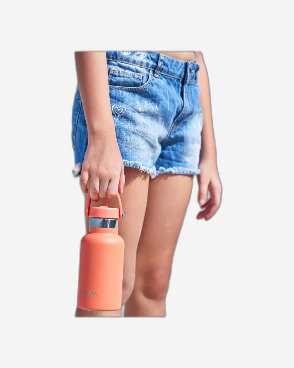 زجاجة مياه مويا "صدفة البحر" المعزولة والمستدامة سعة 350 مل، باللون الأسود