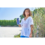 زجاجة مياه مويا "صدفة البحر" المعزولة والمستدامة سعة 350 مل، باللون الأسود