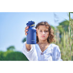 زجاجة مياه مويا "صدفة البحر" المعزولة والمستدامة سعة 350 مل، باللون الأسود