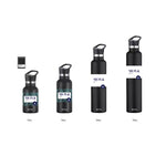 زجاجة مياه مويا "صدفة البحر" المعزولة والمستدامة سعة 350 مل، باللون الأسود