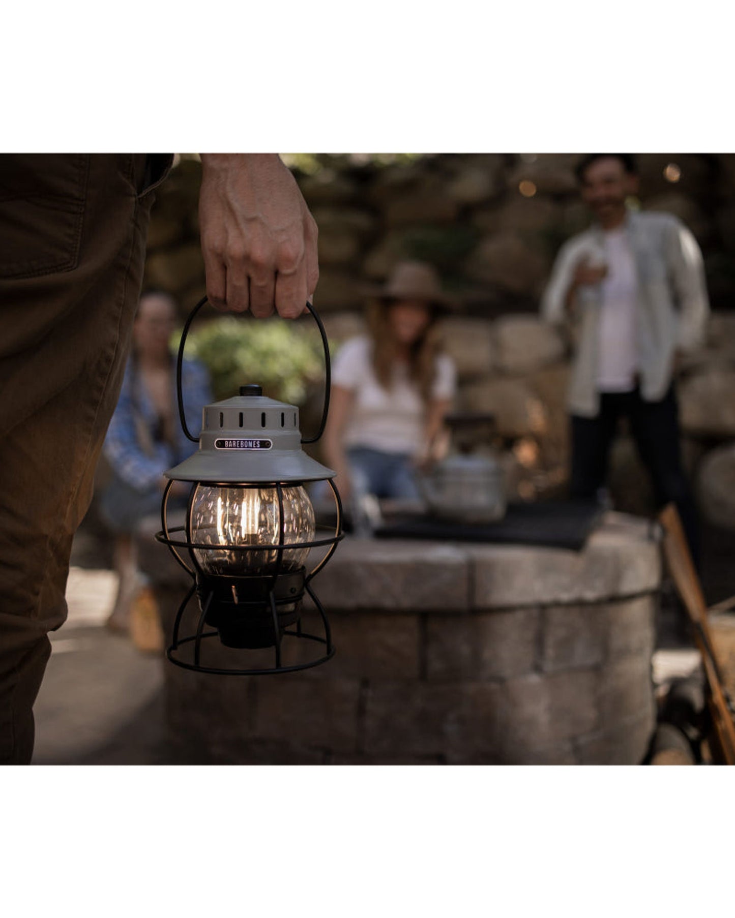 BareBones - فانوس السكة الحديد (رمادي داكن)