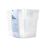 Mondex 4 Piece Polypropylene Storage Box Set - 20L Capacity Each - Transparent