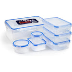 Mondex Polypropylene Food Container Set - 7 Pieces (1N 5000ml, 3N 750ml, 1N 300ml, 1N 250ml, 100ml)