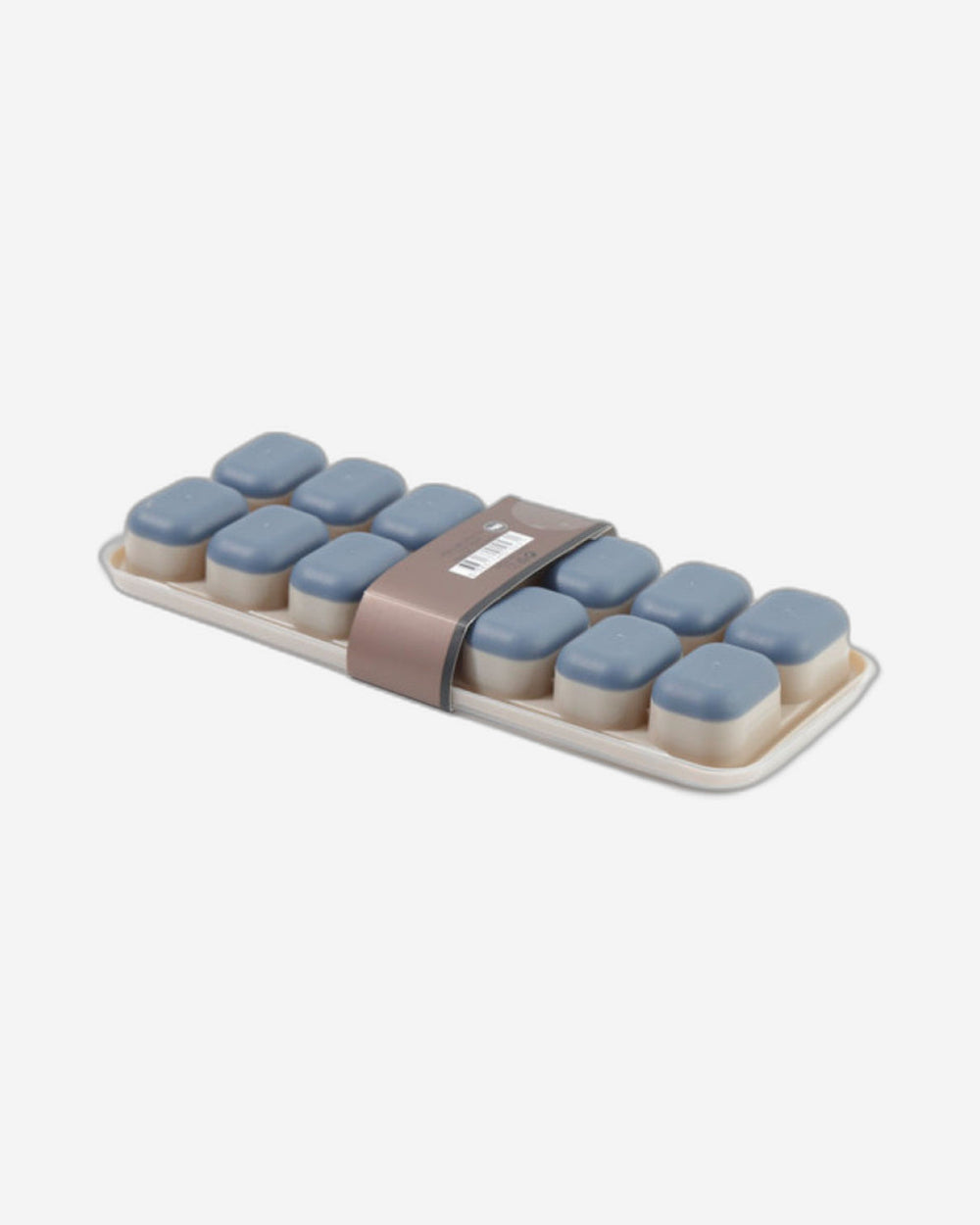 صينية مكعبات ثلج من المطاط الحراري البلاستيكي (TPR) والبولي بروبيلين مع غطاء، 25 سم (مجموعة من قطعتين)