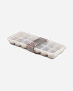 صينية مكعبات ثلج من المطاط الحراري البلاستيكي (TPR) والبولي بروبيلين مع غطاء، 25 سم (مجموعة من قطعتين)