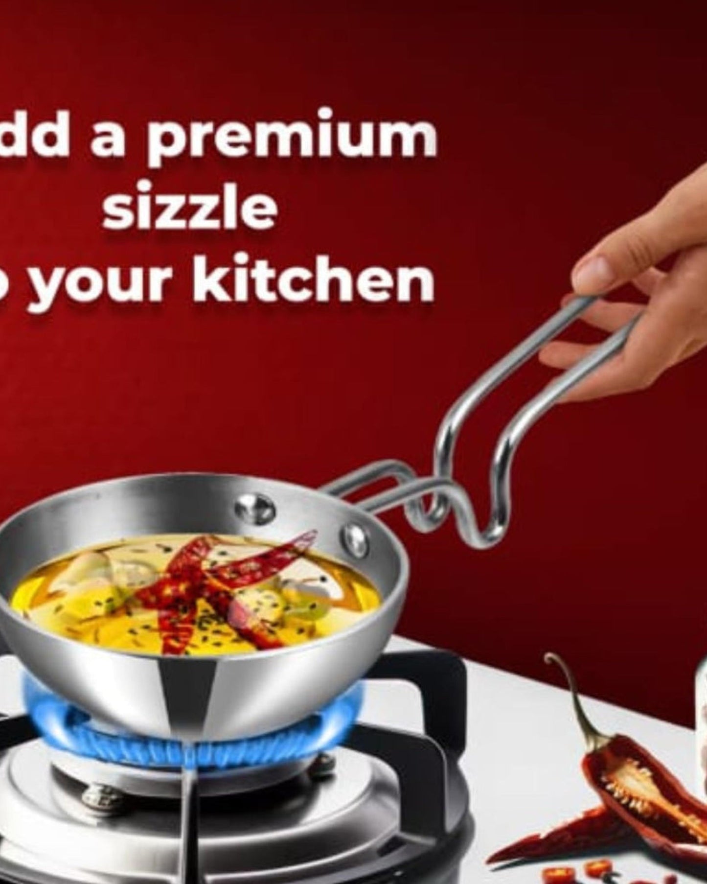 مقلاة تادكا من فينود بلاتينيوم تريبلي من الفولاذ المقاوم للصدأ - كبيرة، 11 سم، فضي