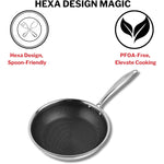 مقلاة فينود بلاتينيوم تريبلي من الفولاذ المقاوم للصدأ SAS Pro - 20 سم، فضي (مناسبة للطهي بالحث)