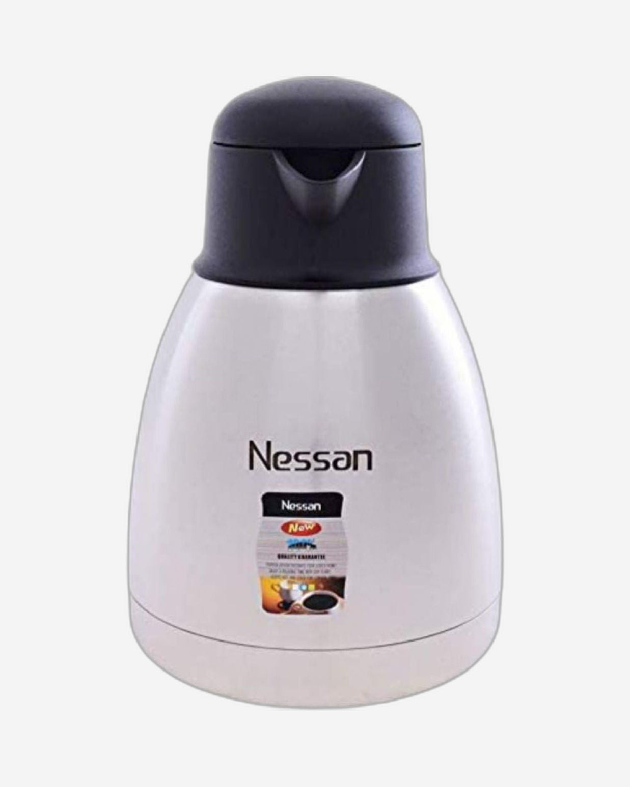 قارورة نيسان يورو من الفولاذ بالكامل - سعة لتر واحد | قارورة مفرغة من الفولاذ المقاوم للصدأ معزولة بجدار مزدوج للمشروبات الساخنة والباردة