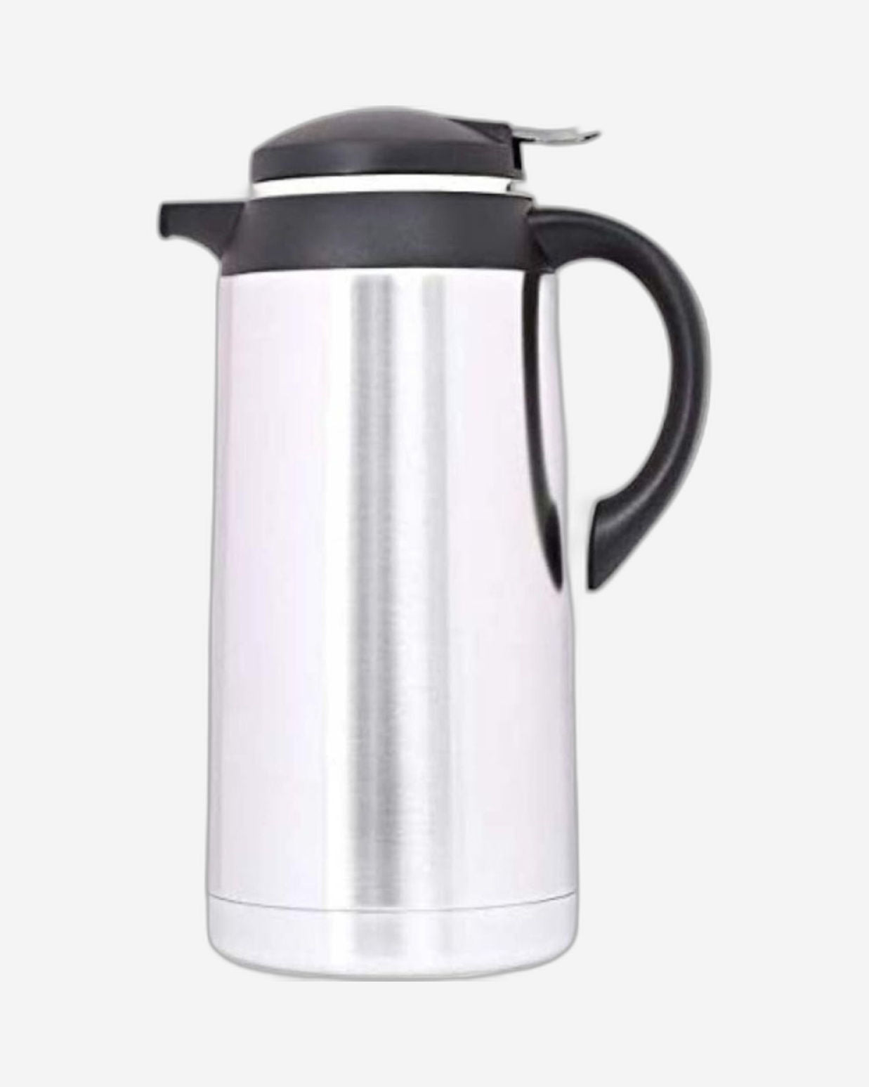 قارورة نيسان ريجال من الفولاذ المقاوم للصدأ، سعة ١٫٦ لتر - فضي/أسود | قارورة متينة مزدوجة الجدار معزولة بالتفريغ للمشروبات الساخنة والباردة