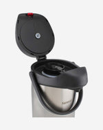 قارورة نيسان المعزولة بمضخة من الفولاذ المقاوم للصدأ، فضية اللون، سعة ٣٥٠ مل | قارورة مشروبات معزولة بتفريغ الهواء مزدوجة الجدار للمشروبات الساخنة والباردة