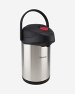 قارورة نيسان المعزولة بمضخة من الفولاذ المقاوم للصدأ، فضية اللون، سعة ٣ لترات | قارورة مشروبات معزولة بتفريغ الهواء مزدوجة الجدار للمشروبات الساخنة والباردة